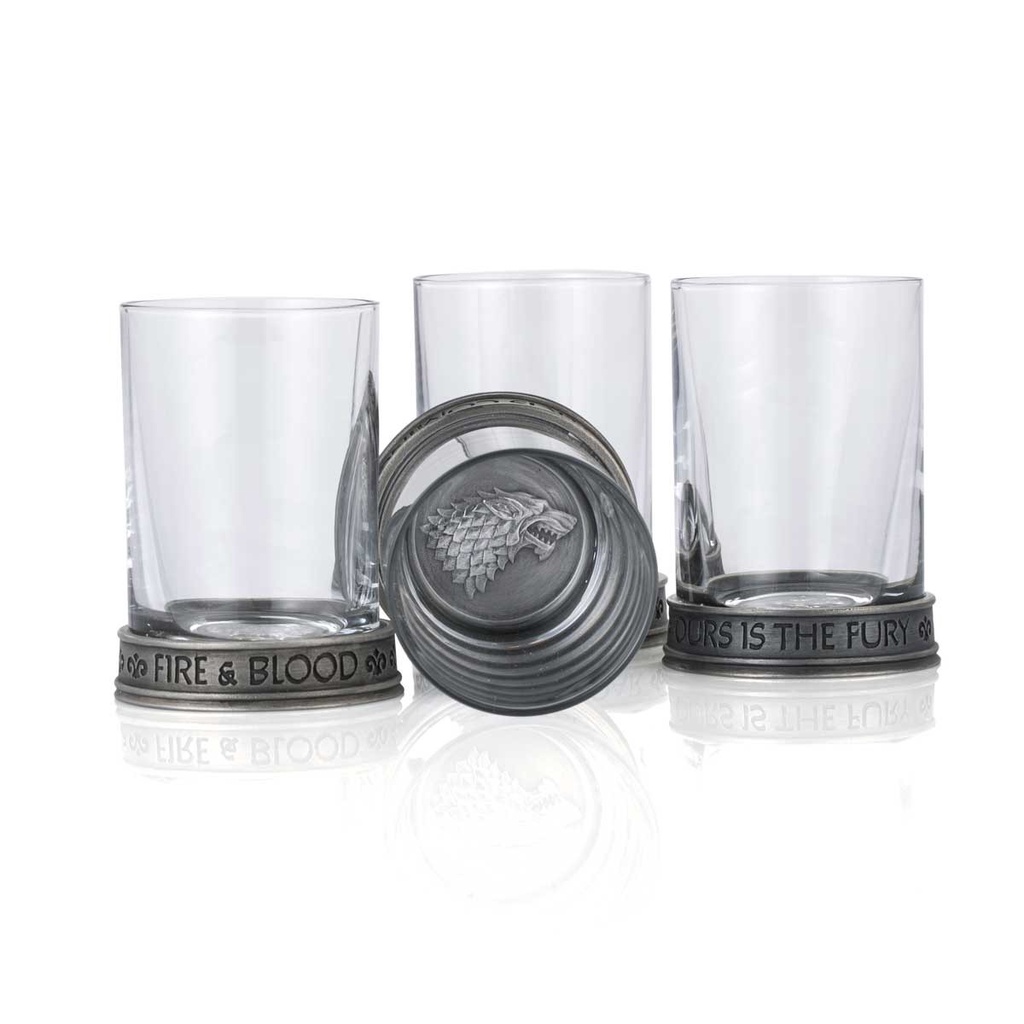 Royal Selangor Game of Thrones Collection House Sigils Shot Glass Quartet