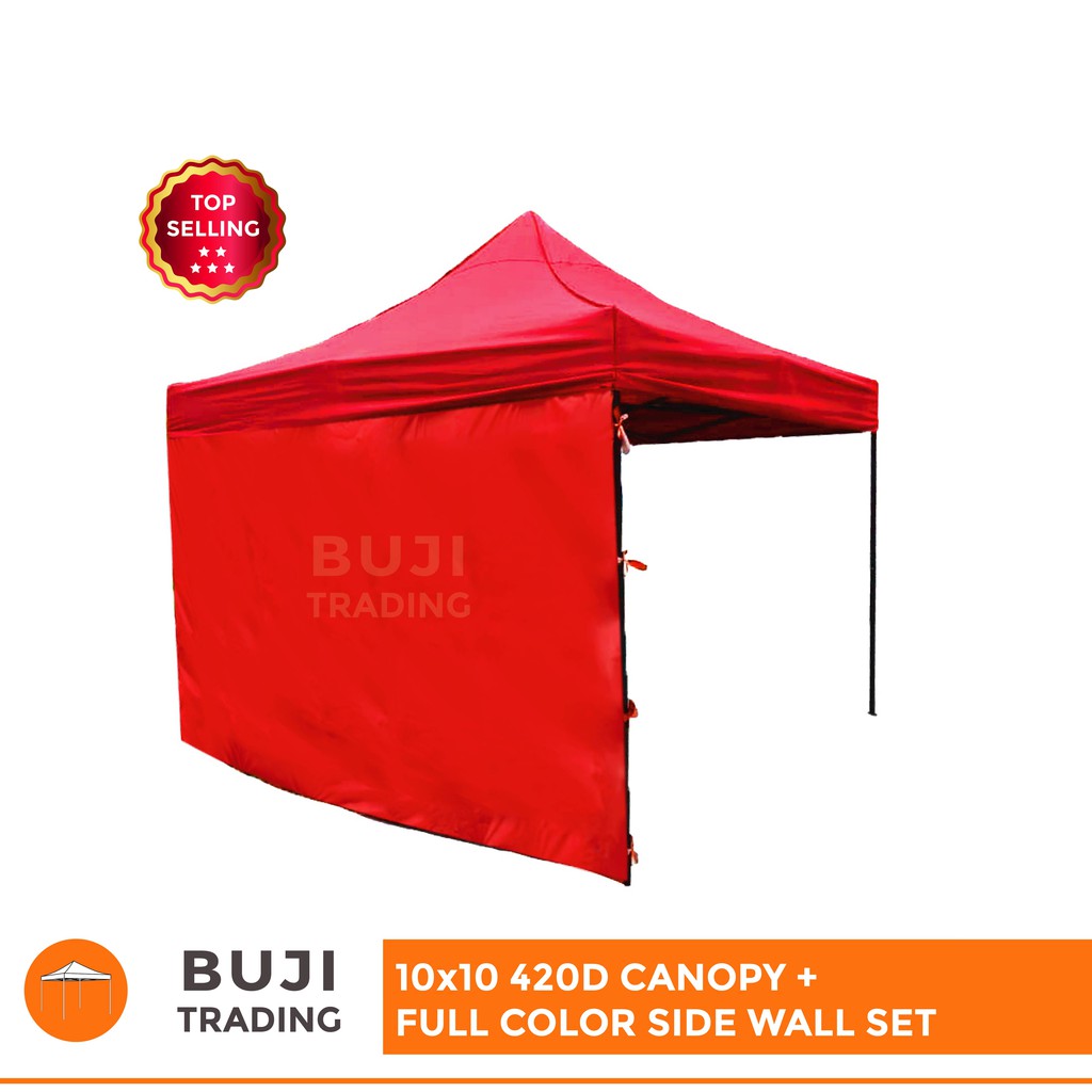 10x10 420D Canopy Kanopi Set + SIDE WALL KAIN SISI Economic Khemah Tent ...