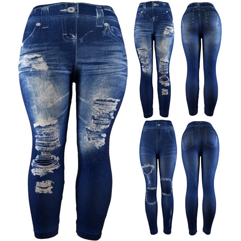 best denim leggings elastic waist