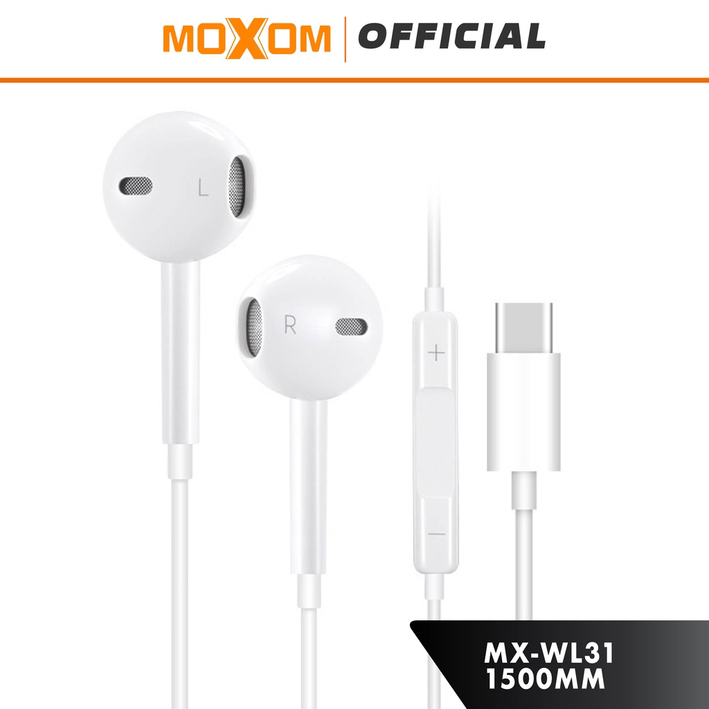 Moxom MX-WL31 String Wireless Music V5.0 Type-C Earphone Superior Stereo Sound With Microphone Handsfree