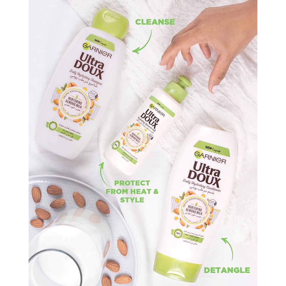 Garnier Ultra Doux Daily Hydrating Almond Milk Combo Set Shampoo ...