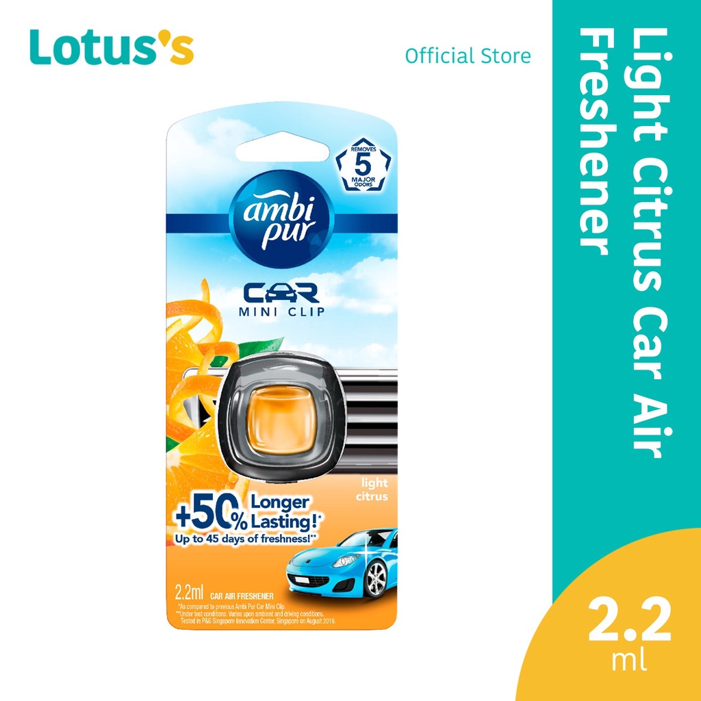 Ambi Pur Car Mini Clip Light Citrus Car Air Freshener (2.2ml) Shopee Malaysia