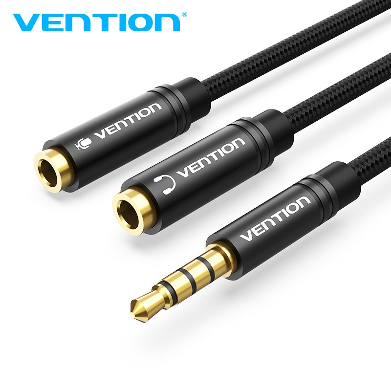 Vention 3.5mm Audio Splitter AUX Cable 3.5 Jack Male to 2 Female Audio ...