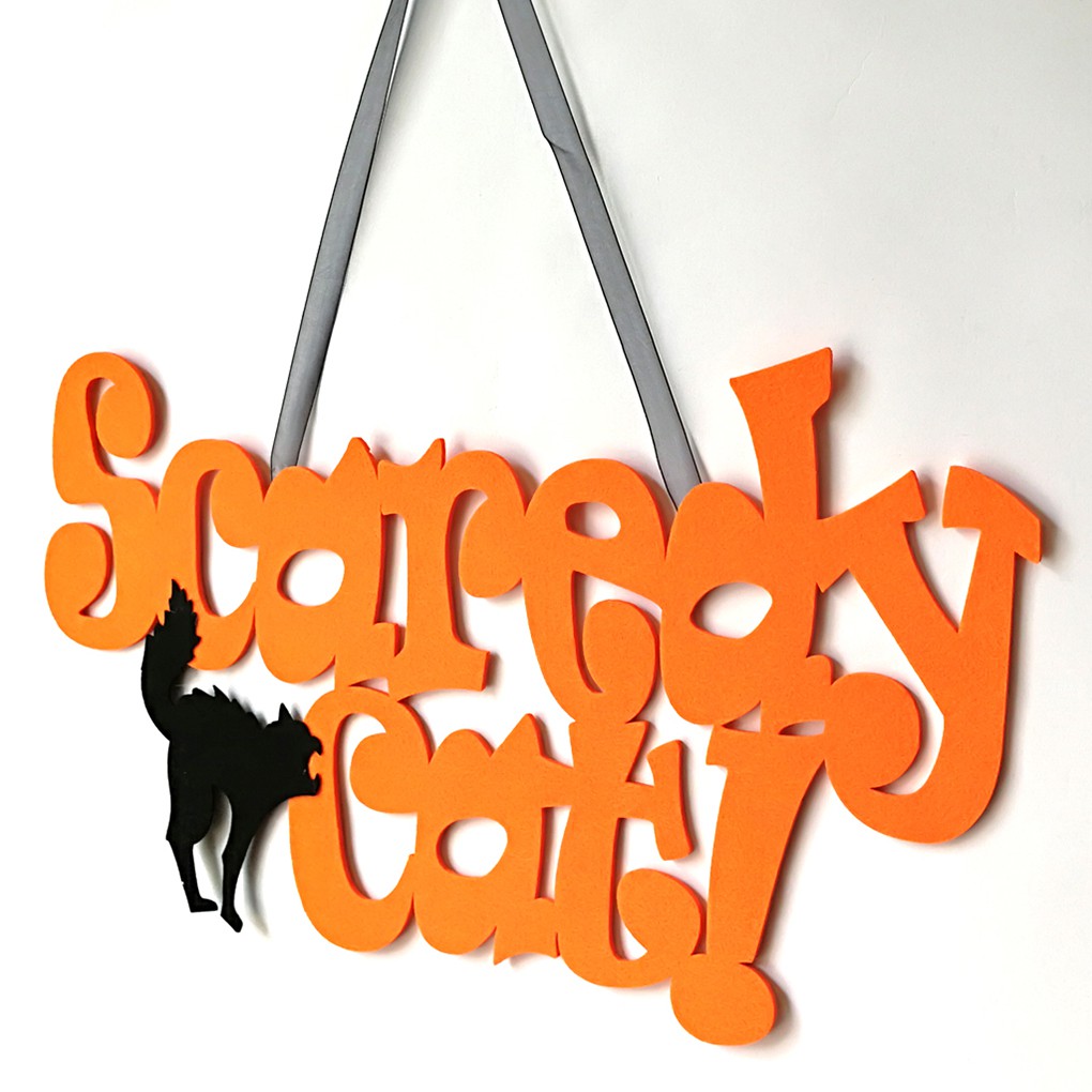 Non Woven Halloween Hanging Door Wall Signs For Home School Office