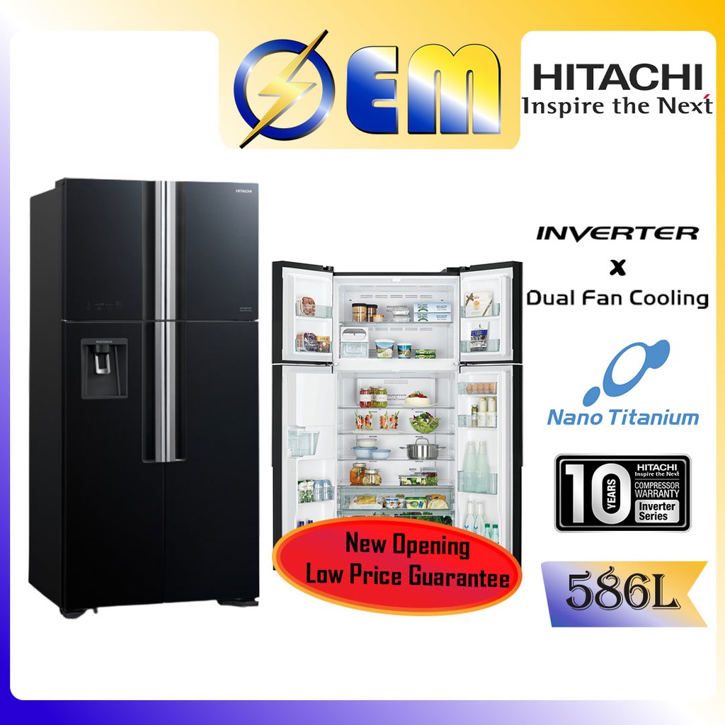 586L HITACHI MultiDoor Inverter Fridge Peti Sejuk Dual Fan Cooling