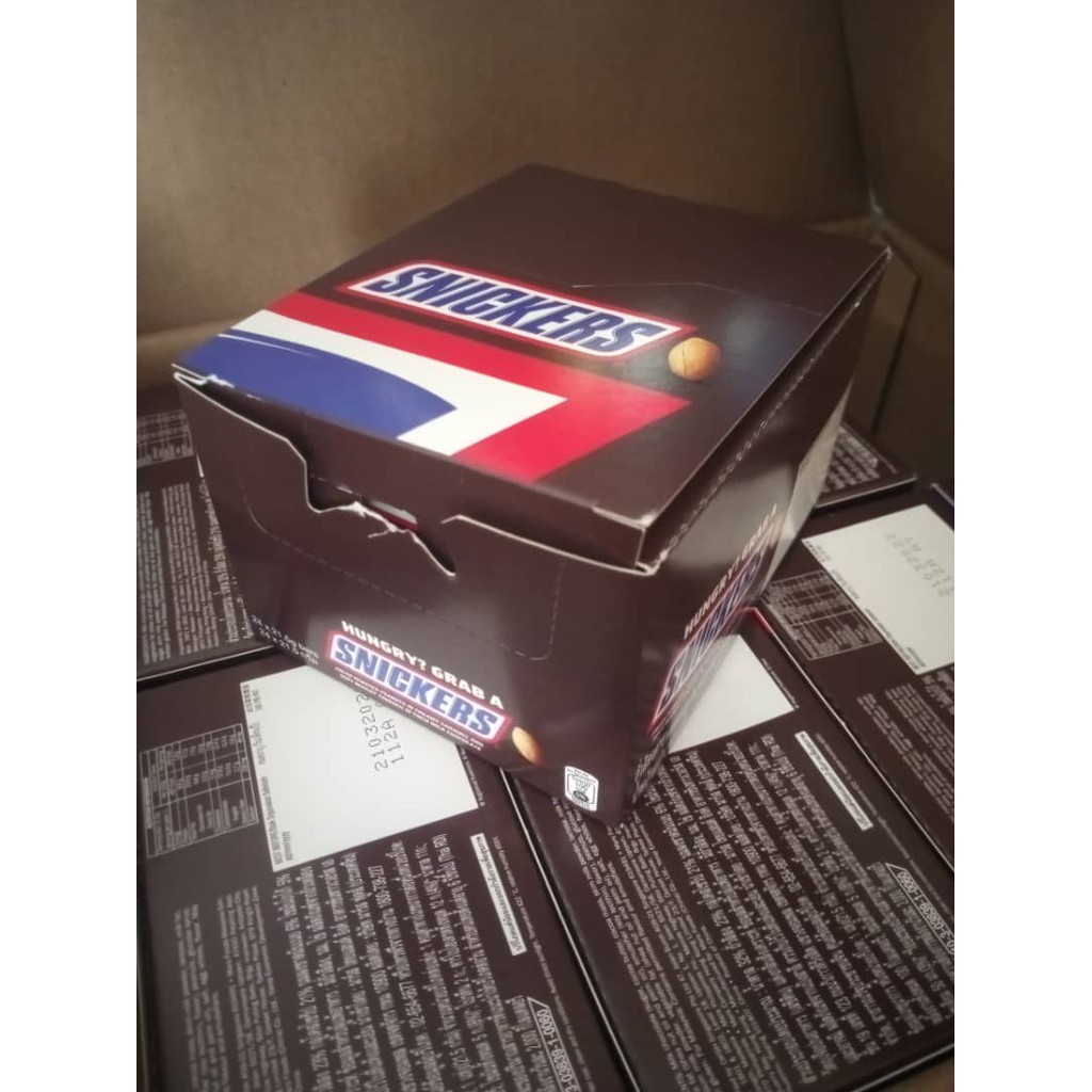 Snickers Peanut Chocolate Bar 1 Box (21.5g X 24pcs) | Shopee Malaysia