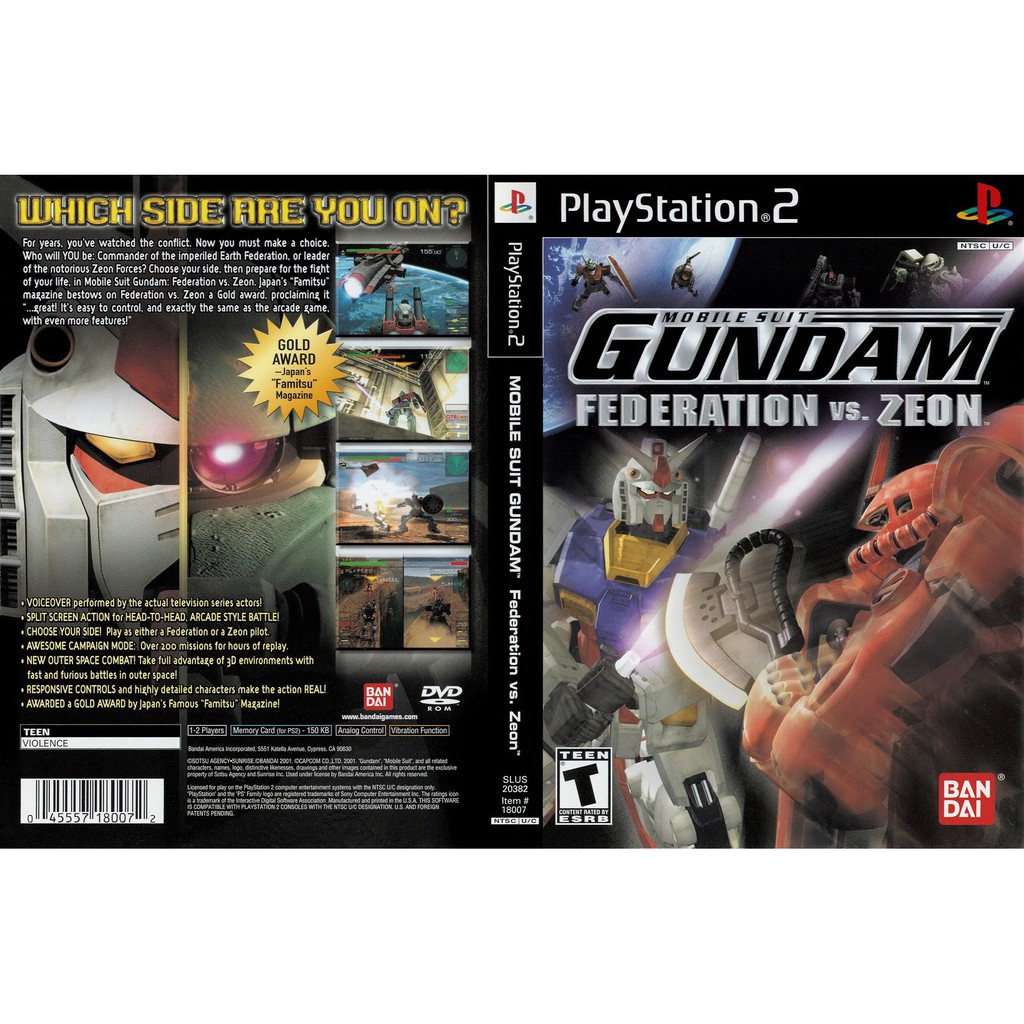 GUNDAM FEDERATION vs ZEON PS2 北米版 【公式通販】