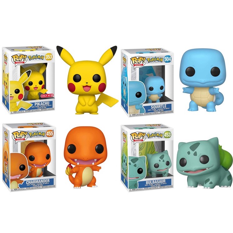 Funko Pop Pokemon Pikachu Charmander Squirtle Bulbasaur Figure Toys ...