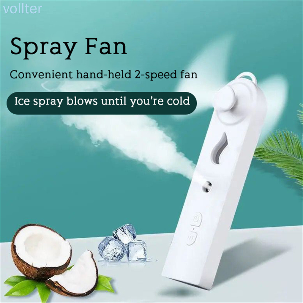 VOLL - Handheld Fan Mini Mist Air Cooler Portable Rechargeable Cooling Humidifier for Office Home Travel