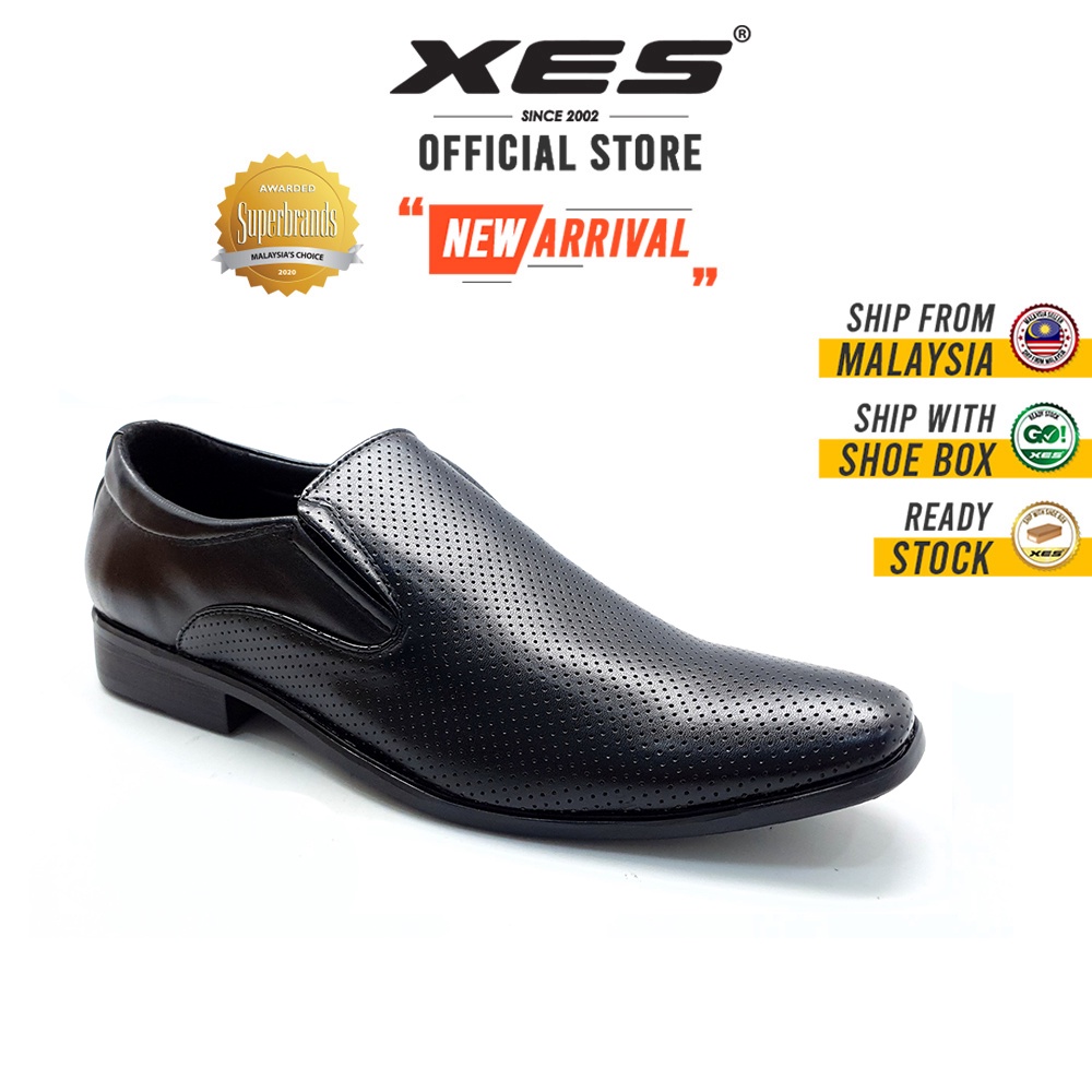 XES Men BSMCXH15 Formal Work Shoes (Black)