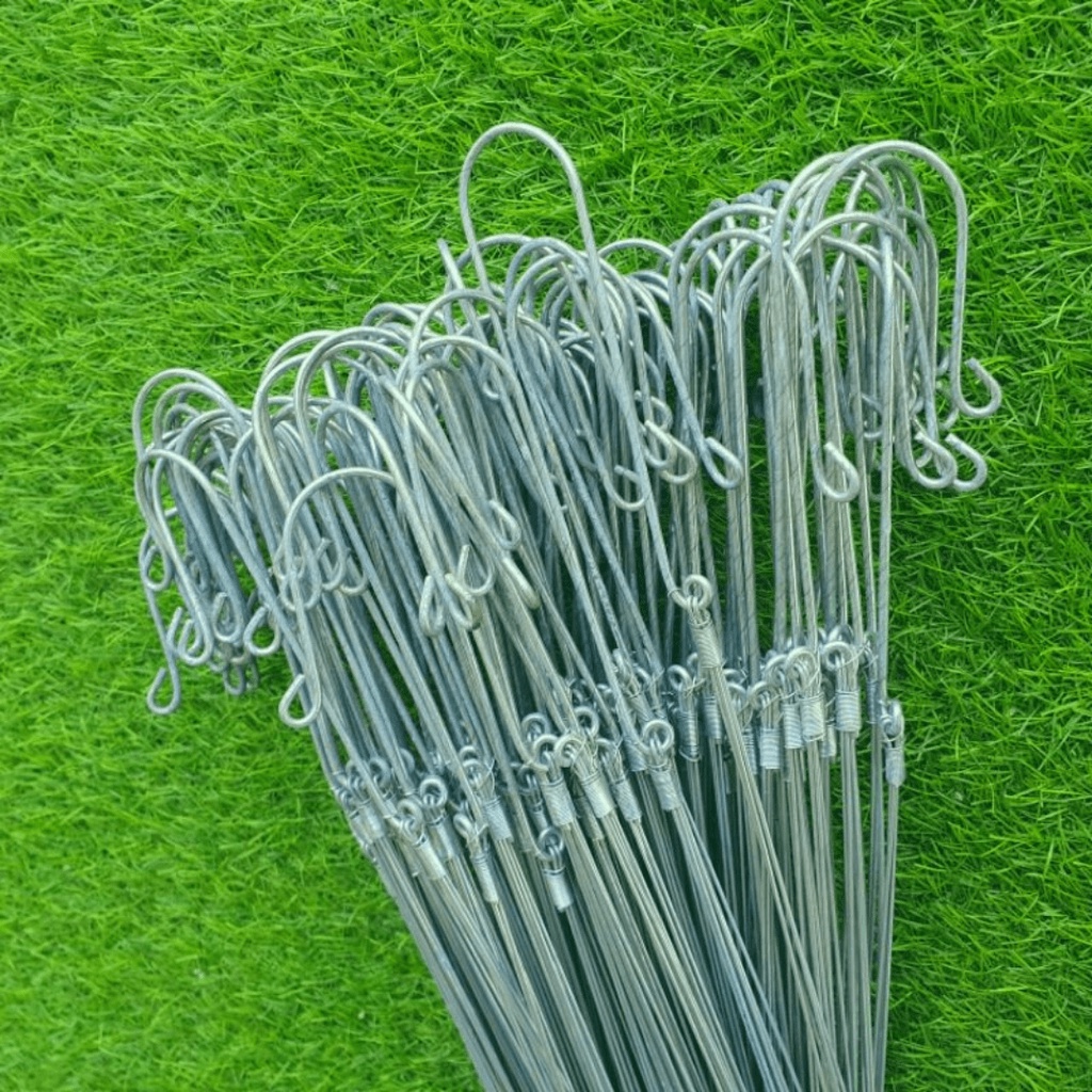 Dawai gantung 3 cabang orkid | Dawai cabang 3 | Besi penyangkut bunga | Steel hanger | Min 10pcs | pot hanger