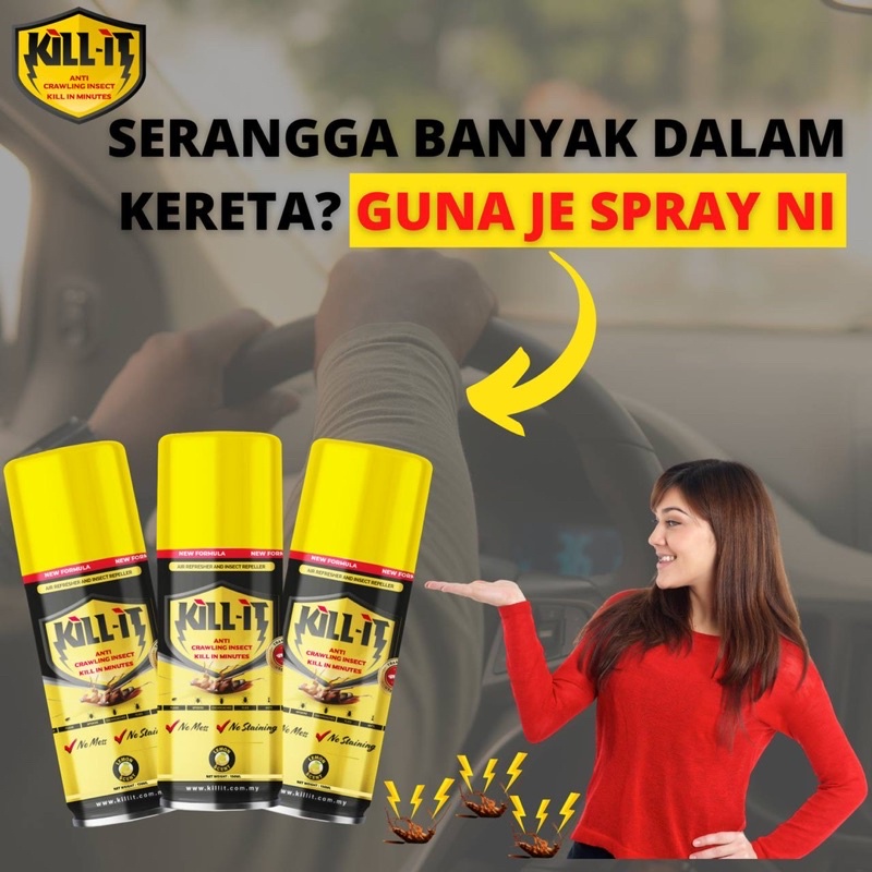 Spray Lipas/Serangga Kill It Terbaik Malaysia Shopee Malaysia