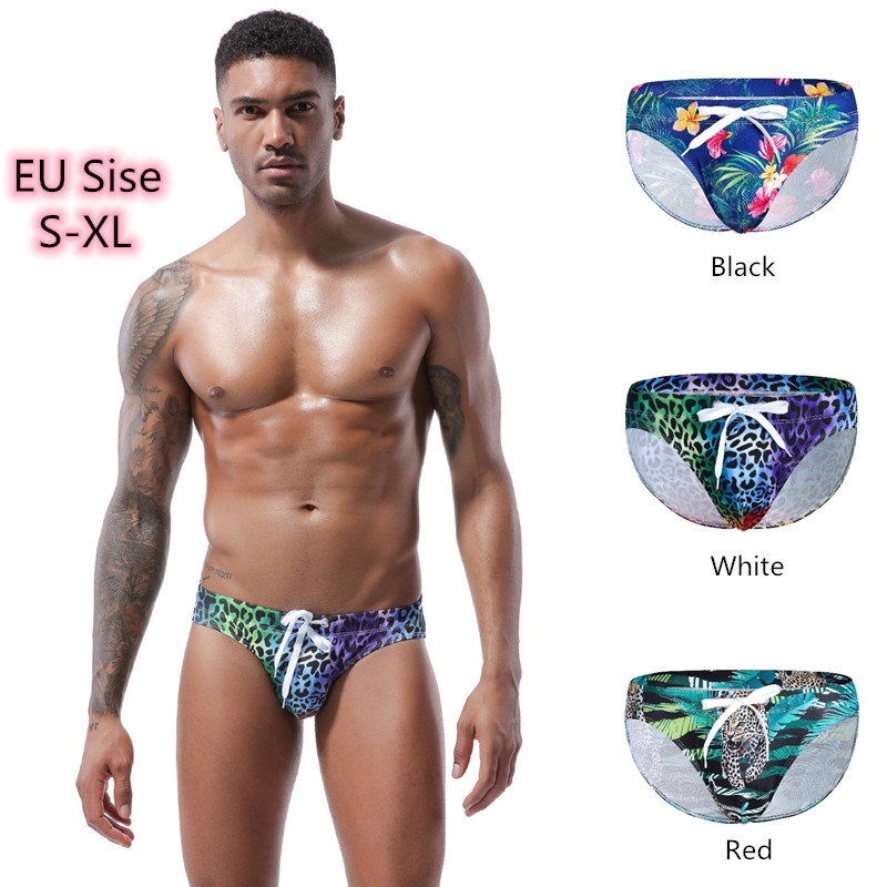 leopard mens swim briefs