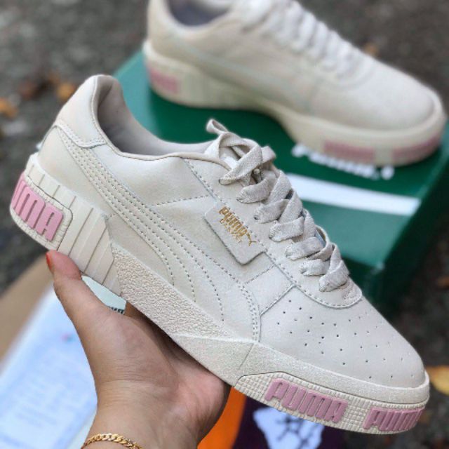 puma cream sneakers