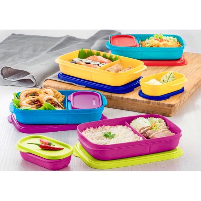 Tupperware Foodie Buddy Bento Lunchbox Set (1) Shopee Malaysia