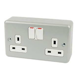 MK G2946 ALM Double Metal Clad 2 Gang 13A Socket Outlet (Sirim ...