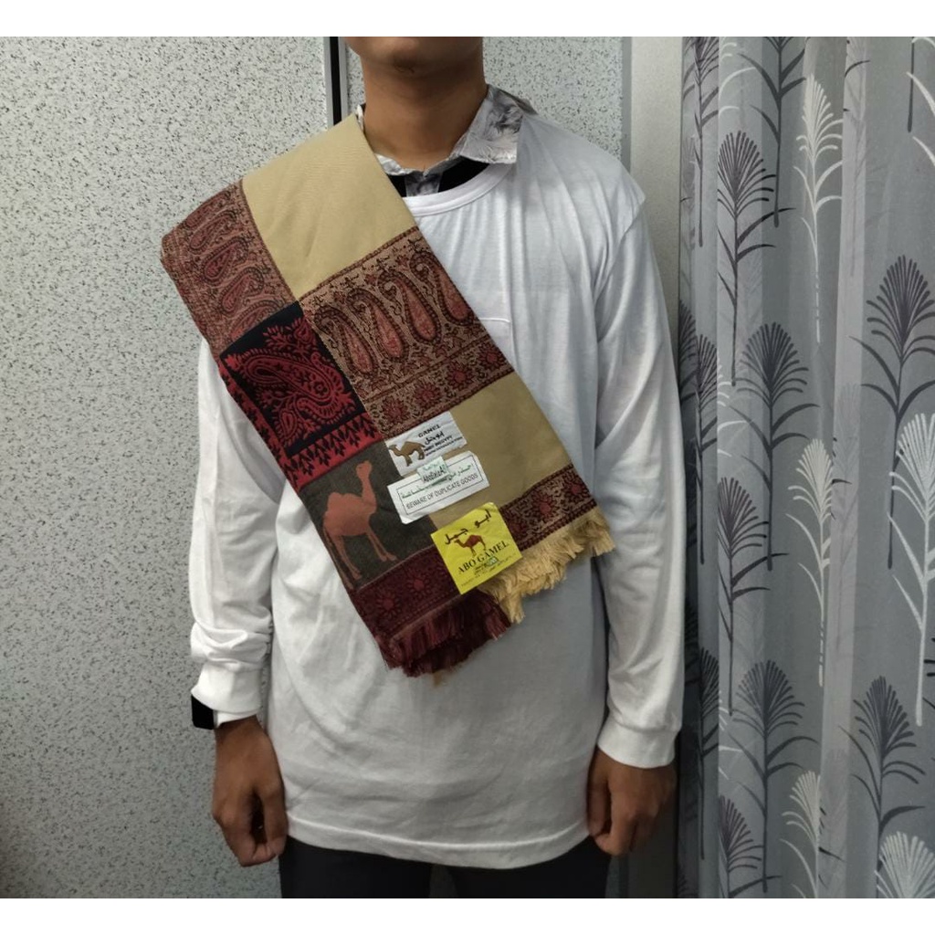 RIDAK MESIR CL05 LIGHT BROWN - RIDA EGYPT CAMEL SHAWL CAP UNTA SELENDANG SUNNAH SCARVES HIGH QUALITY READY STOCK