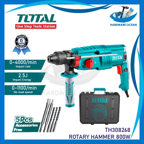 Total TH308268 / TH308268-2 Rotary Hammer Drill 800w Penebuk Dinding ...