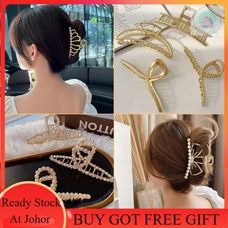 🎉Ready Stock🎉Korean Simple  Pearl Hair Claw Fashion Temperament Hair clip Hair Pin Claw Clip hair accessories women