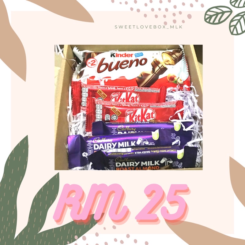 Chocolate box/Gift Box/Surprise box/Kinder bueno/Cadbury/ Kit kat ...