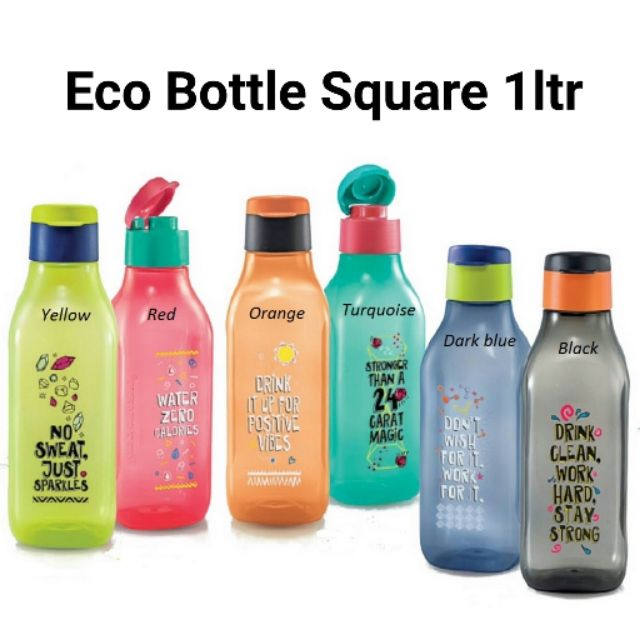 Tupperware Eco Bottle Square 1ltr