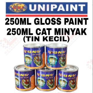 UNIPAINT 8000 HIGH  GLOSS  PAINT 250ML CAT  MINYAK CAT  KILAT 