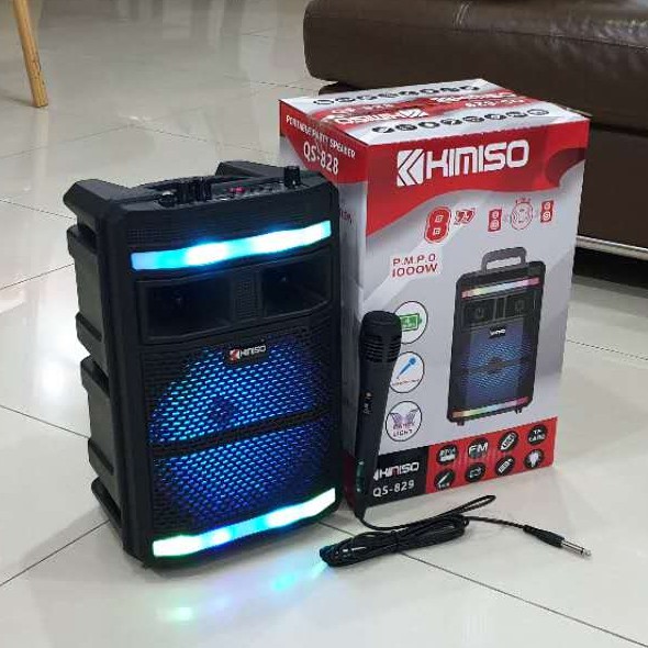 KIMISO QS-829 Wireless Bluetooth TWS Portable Speaker / 1000W P.M.P.O /  Super Bass / LED Light / FM Radio | Shopee Malaysia