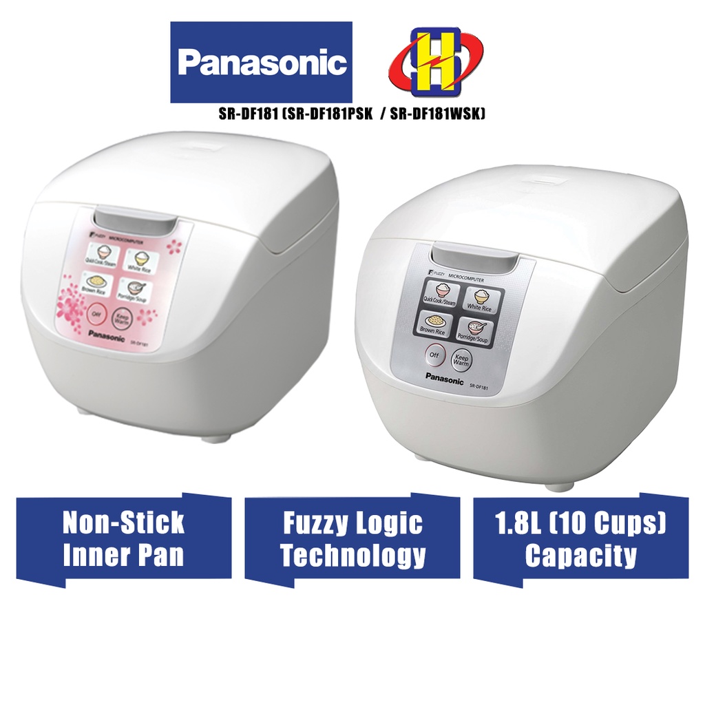 Panasonic Rice Cooker (1.8L/Silver/Pink) 6Menus Jar Rice
