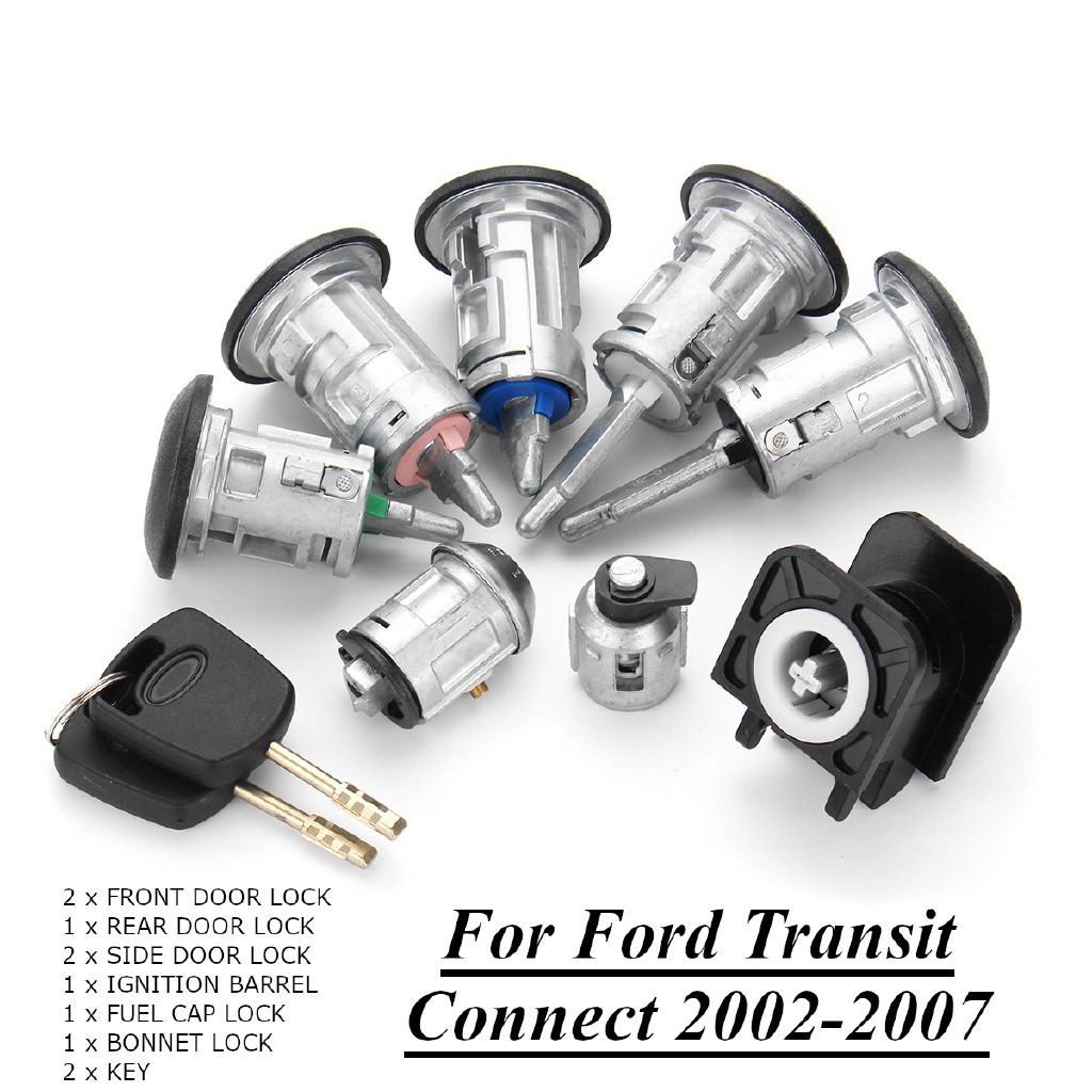 New Full Lock Set Bonnet Fuel Door Lock 2 Keys For Ford Transit