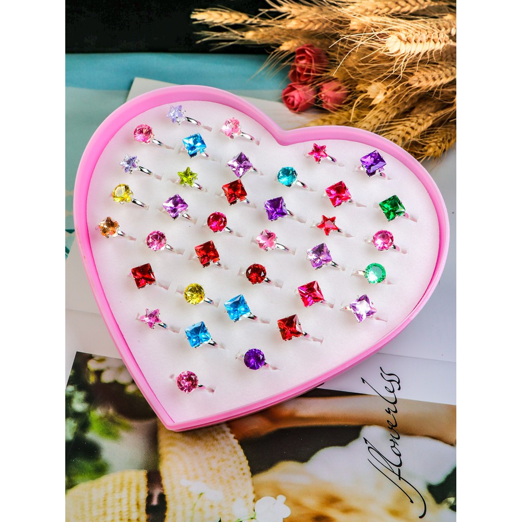 Buy Kanak Kanak Cincin Cincin Puteri Comel Kartun Berlian Permata Matte Bunga Kanak Kanak Perempuan Perhiasan Barang Kemas S Seetracker Malaysia