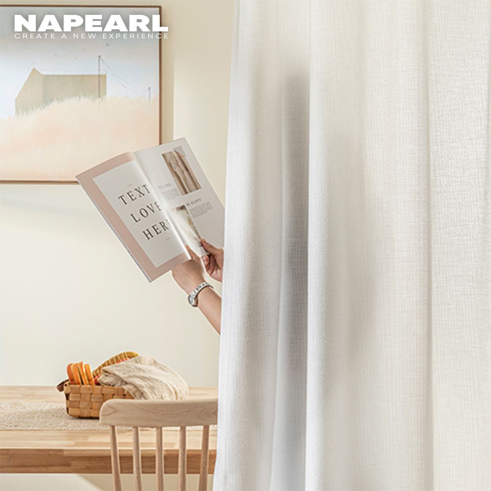 Ramadan Kareem 1PCS NAPEARL New Sheer Curtains High-end Nordic Style Langsir Bedroom Home Decor Tulle Curtains