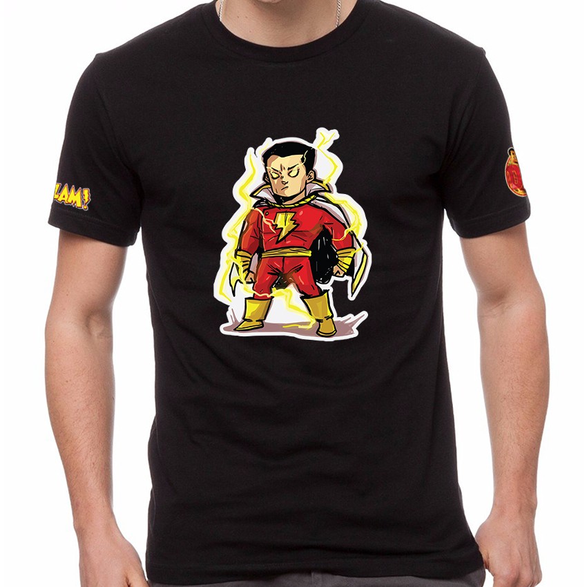 Shazam Superhero Dc Adiwira Short Sleeve T Shirt Baju Bergaya Cool 10 Shopee Malaysia - shazam t shirt roblox