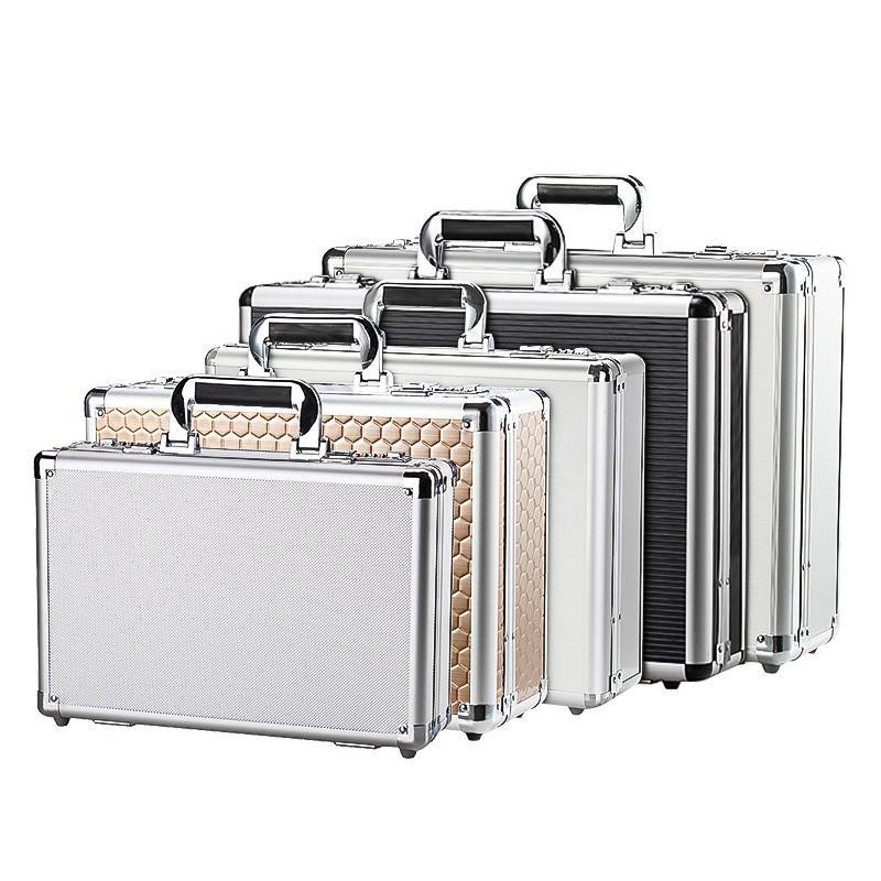 small silver briefcase