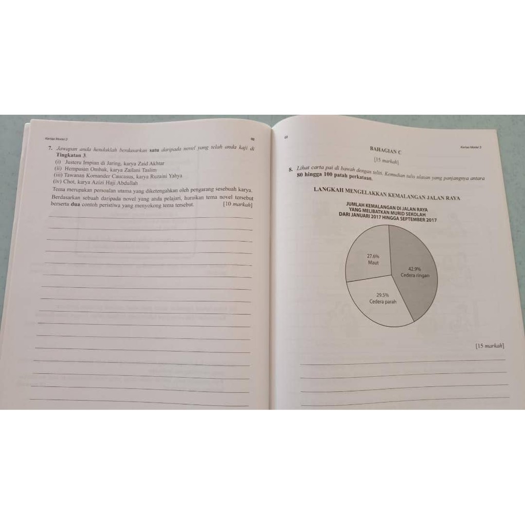 Buku Kerja Smk ä¸­å­¦ä½œä¸š Kertas Model Pt3 Pentaksiran Tingkatan 3 Bahasa Melayu 02 Shopee Malaysia
