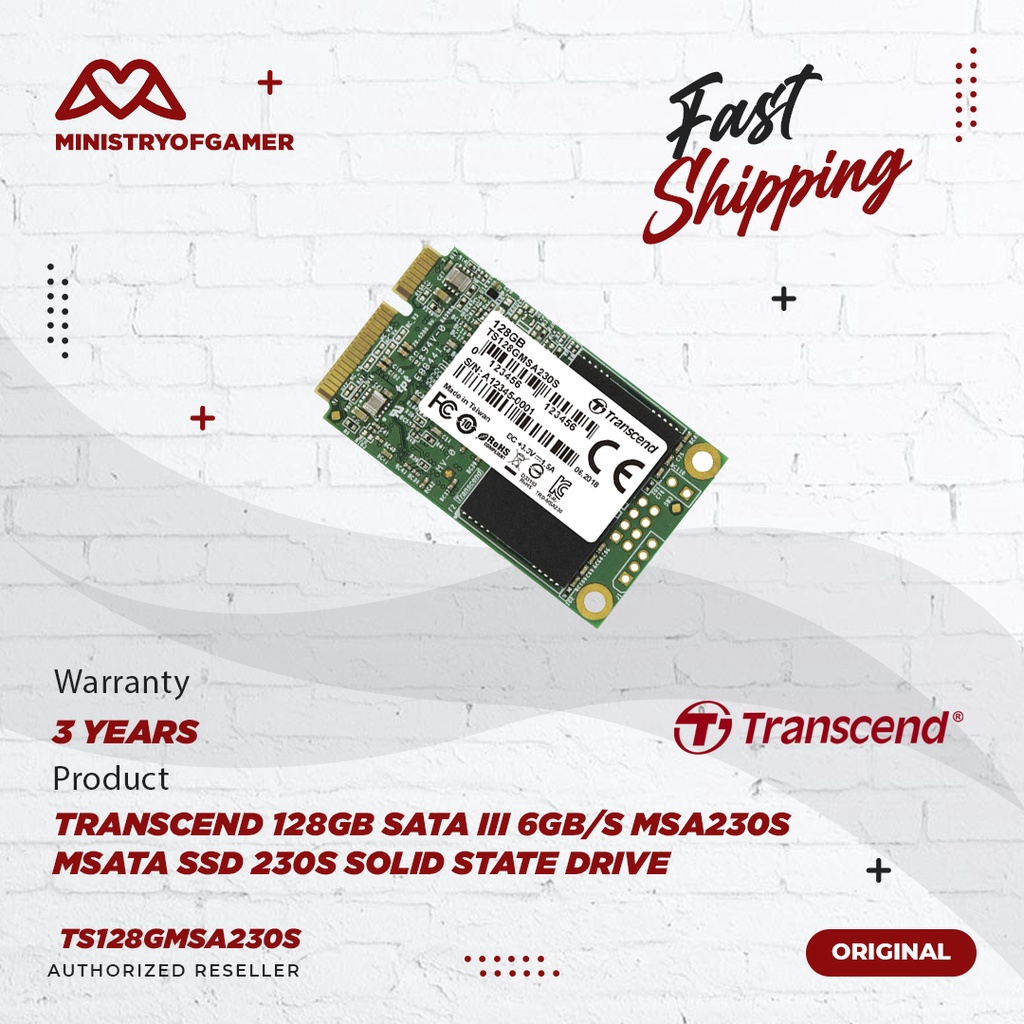 TRANSCEND MSATA SSD MSA230S SATA III INTERNAL 3D NAND SOLID STATE DRIVE ...