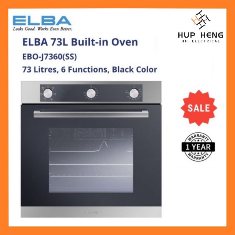 (FREE SHIPPING) Elba Built In oven EBOJ7360(SS) 73L Shopee Malaysia