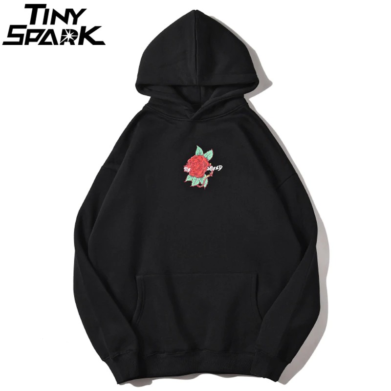 red rose hoodie men