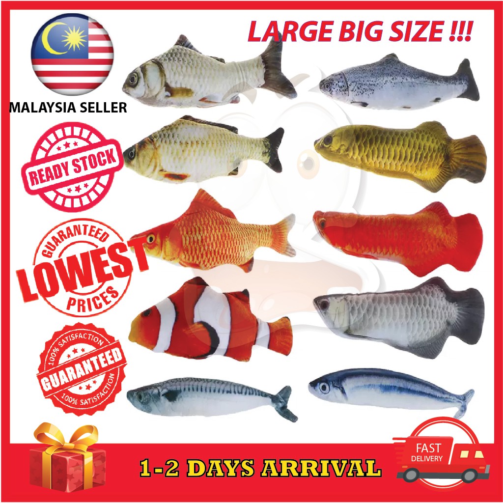  1 pc Alat Kucing  Mainan  Kitten Cat Fish Shape New Pet 