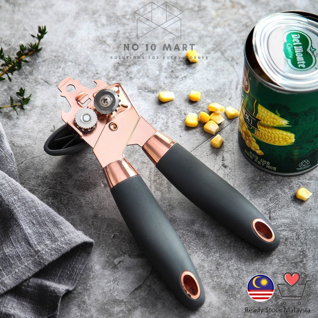 [Ready Stock] Rose Gold Stainless Steel Softhandled Can Opener / Heavy