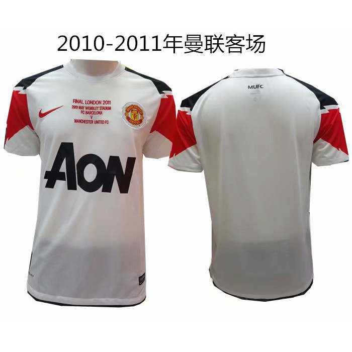 manchester united aon white jersey