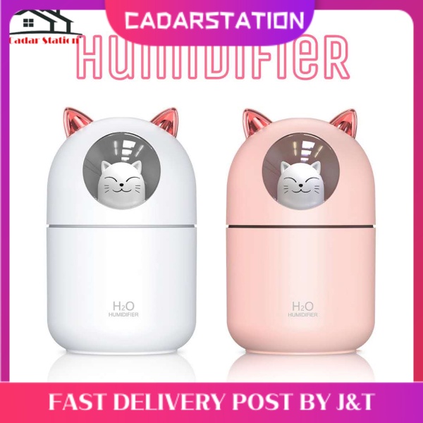 CS_300mL DEER Cute Pet Air Humidifier Mini USB Air Diffuser Ultrasonic Car Air Freshener Aroma Mist Maker