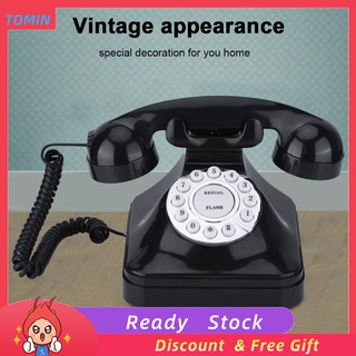 [READY STOCK] Vintage Plastic Home Telephone Retro Wire Landline Phone