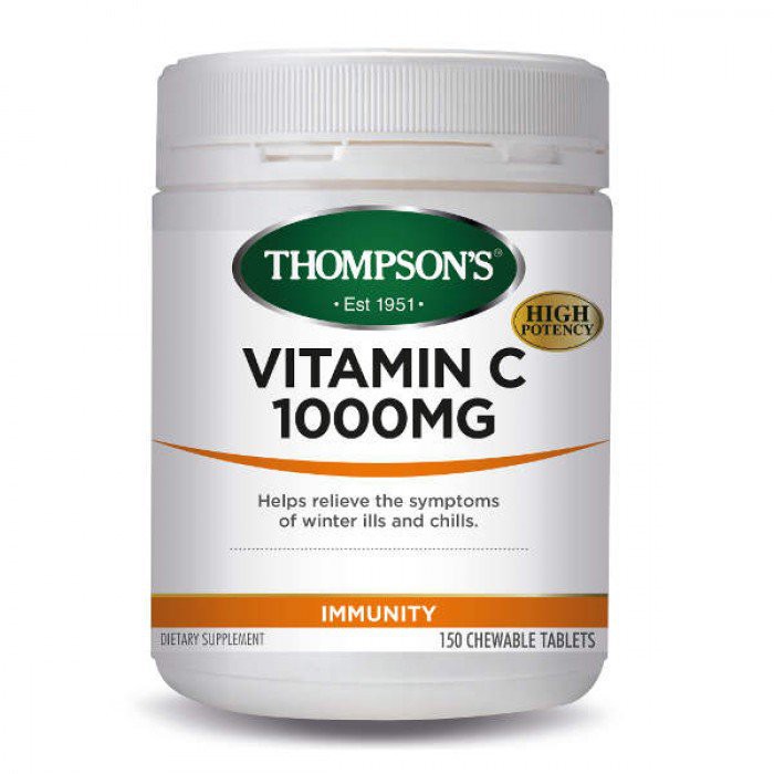 Original Import Thompson S Vitamin C 1000mg Chewable 150 Tablets Shopee Malaysia