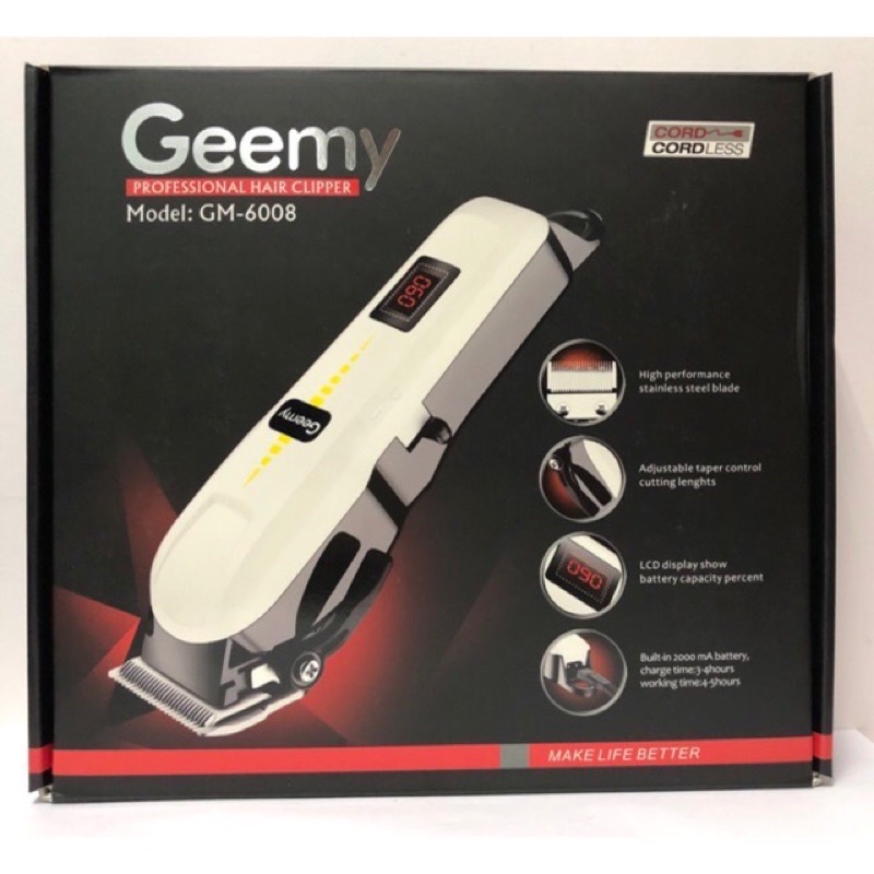 GemGM-6008 Rechargeable Trimmer Hair Cutter Machine/Hair Style GUNTING RAMBUT