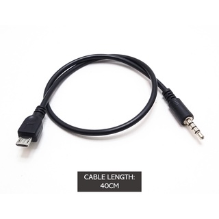 Micro USB to 3.5mm TRRS Audio Output Cable 4 Pole 3.5mm Male to Micro B ...