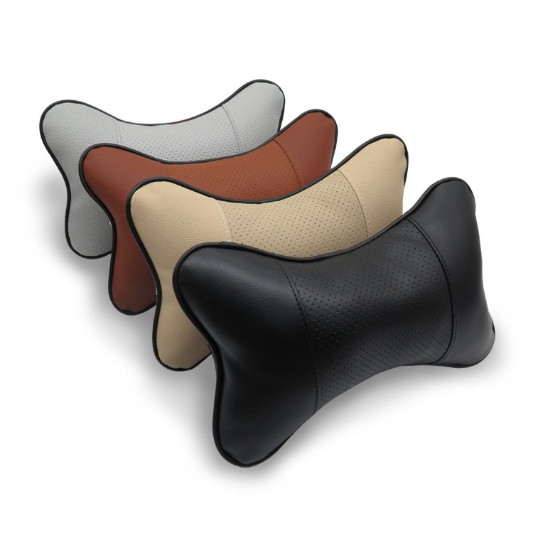PU Leather Car Headrest Pillow Universal Neck Pillow Shopee Malaysia