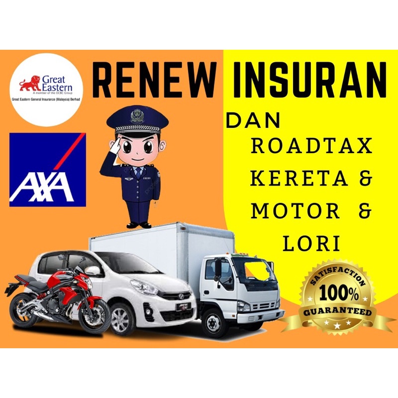 Renew Car Insuran / Lori Insuran with road tax deliver to your 