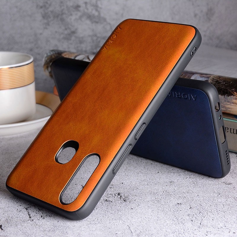 SKINMELEON Casing VIVO Y19 Case Luxury PU Leather Shockproof TPU Protective Cover Phone Cases