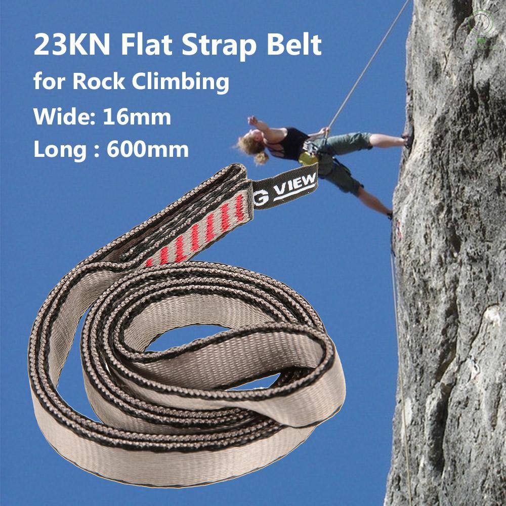Mountaineering Climbing Load Bearing Flat Belt Strap Safety Rope 120cm 