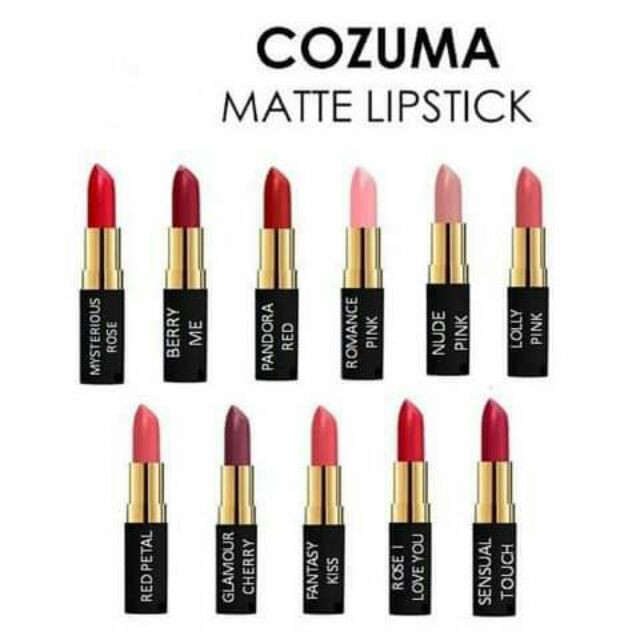 Cozuma Matte Lipstick Gincu Rawat Bibir Kering Gelap Melembap Cantik